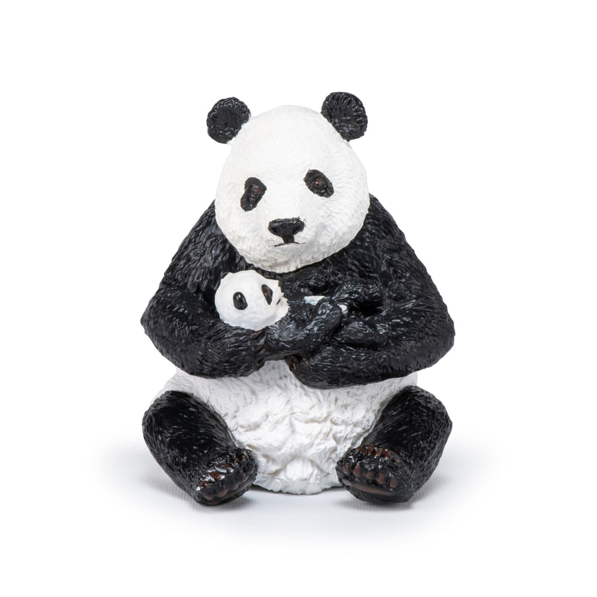 Sitting Panda and Cub Figurine