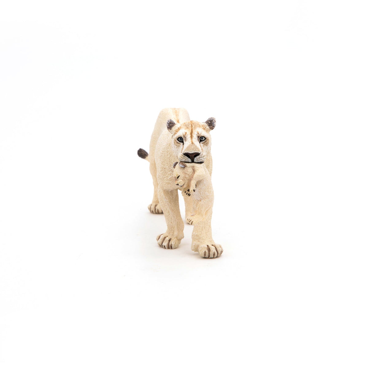 White Lioness figurine with cub