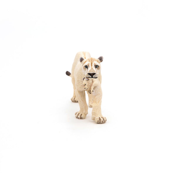 Figurine Lionne blanche avec lionceau Papo - animal sauvage