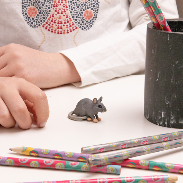 Figurine Souris grise Papo - animal du jardin