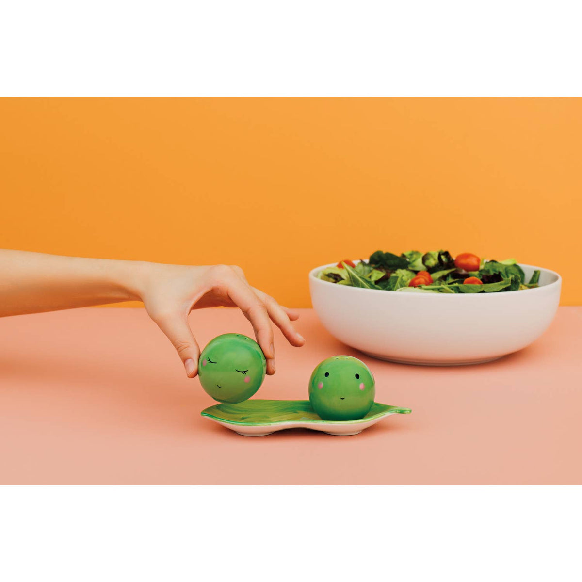Salière et poivrière Funny Food Petits pois