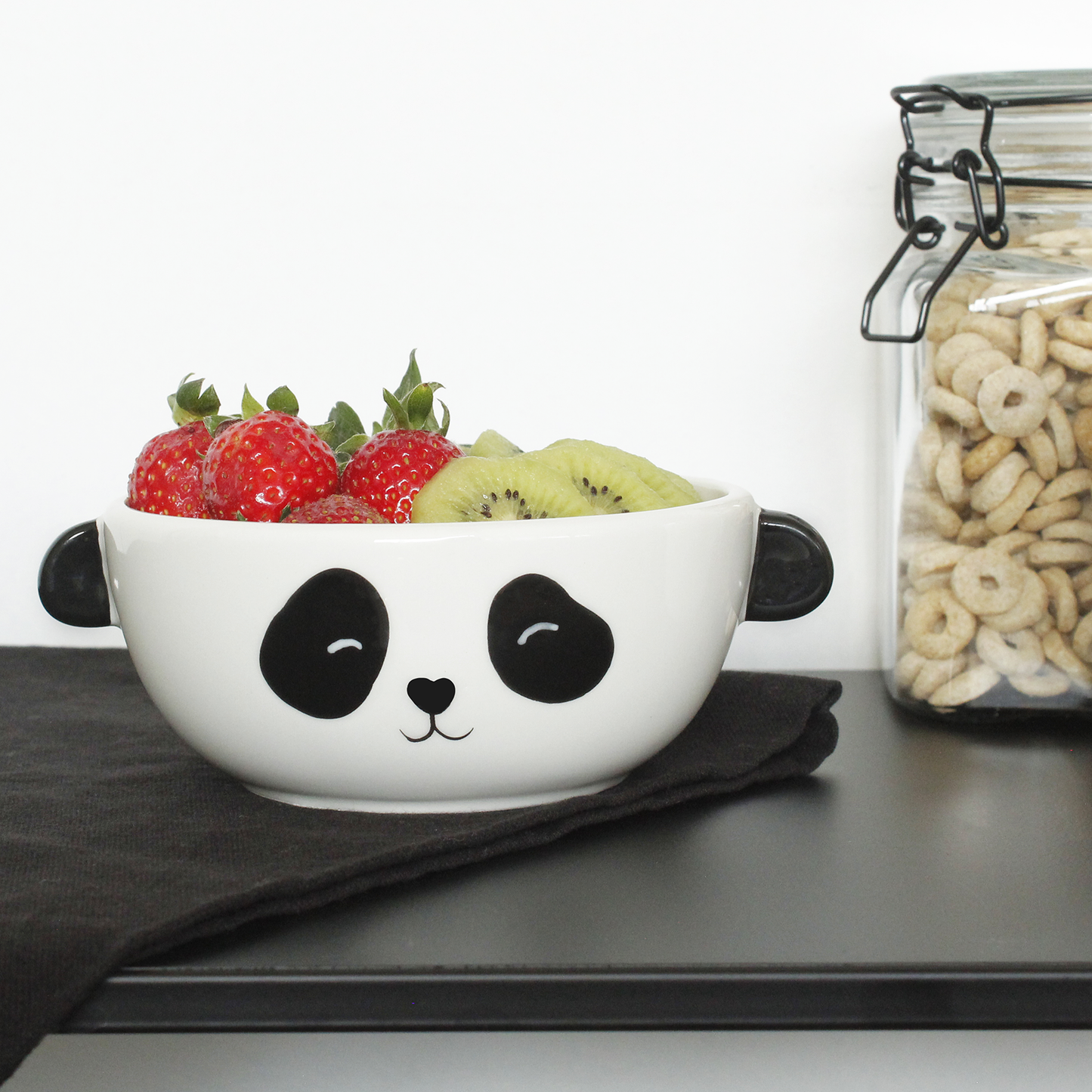Ceramic panda cereal bowl