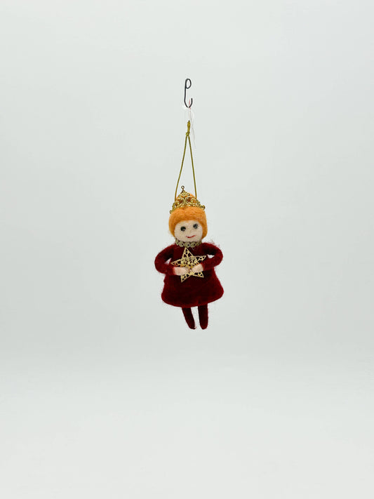 Felt Hanging Christmas Tree Ornament - Red Boy