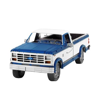 MetalEarth Véhicules: FORD 1982 F-150 CAMION 11,4x3,81x3,6cm, maquette 3D en métal avec 3 feuilles, sur carte 12x17cm, 14+