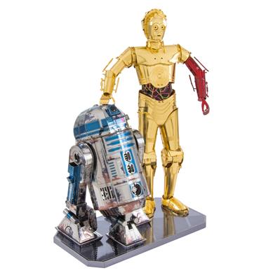 MetalEarth BOÎTE CADEAU: STAR WARS / R2-D2 & C-3PO 10.8x6x12.3cm, maquette 3D en métal avec 5.5 feuilles, en boîte cadeau, 14+