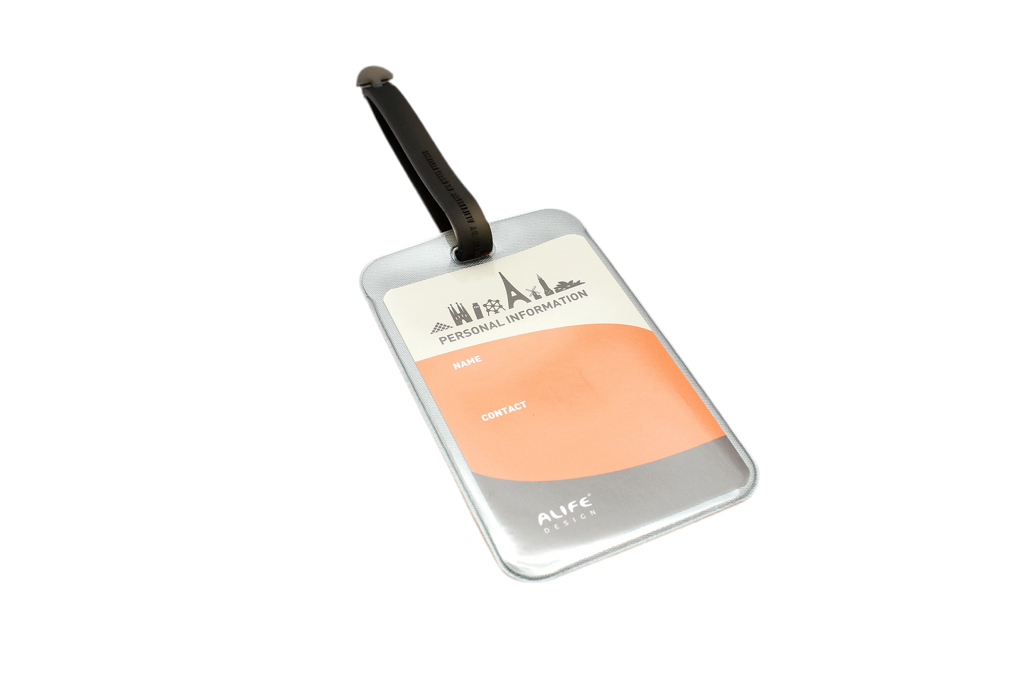 Etiquette de bagage rectangle