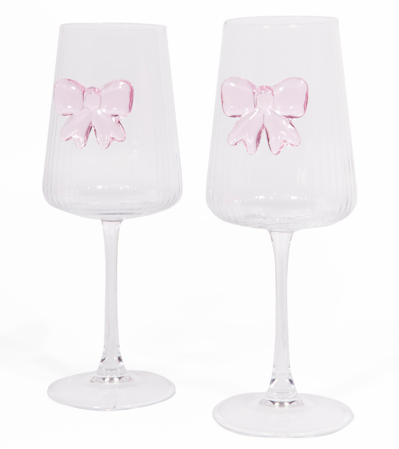 Set of 2 knot wine glasses