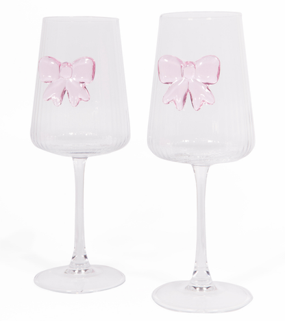 Set of 2 knot wine glasses