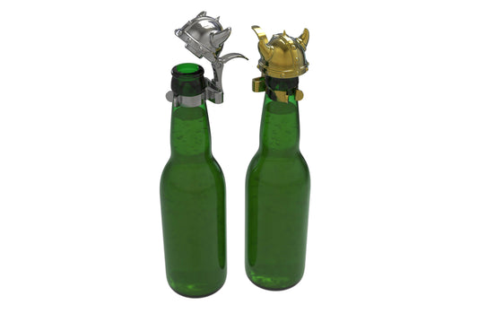 Set of 4 Viking Helmet Bottle Caps