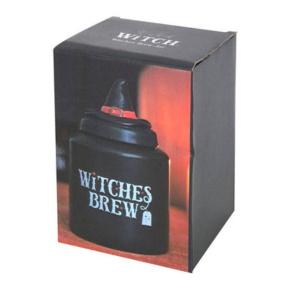 Boîte à thé d'Halloween en céramique Witches Brew