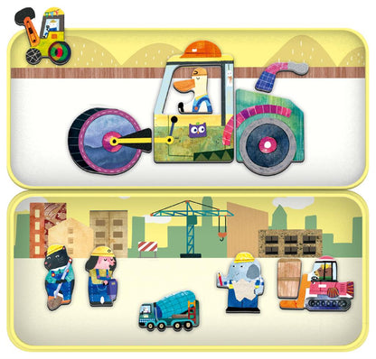 Magnetic Puzzle Box - Trucks