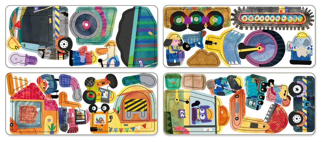 Magnetic Puzzle Box - Trucks