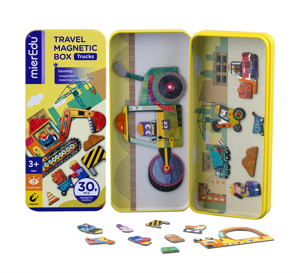 Magnetic Puzzle Box - Trucks