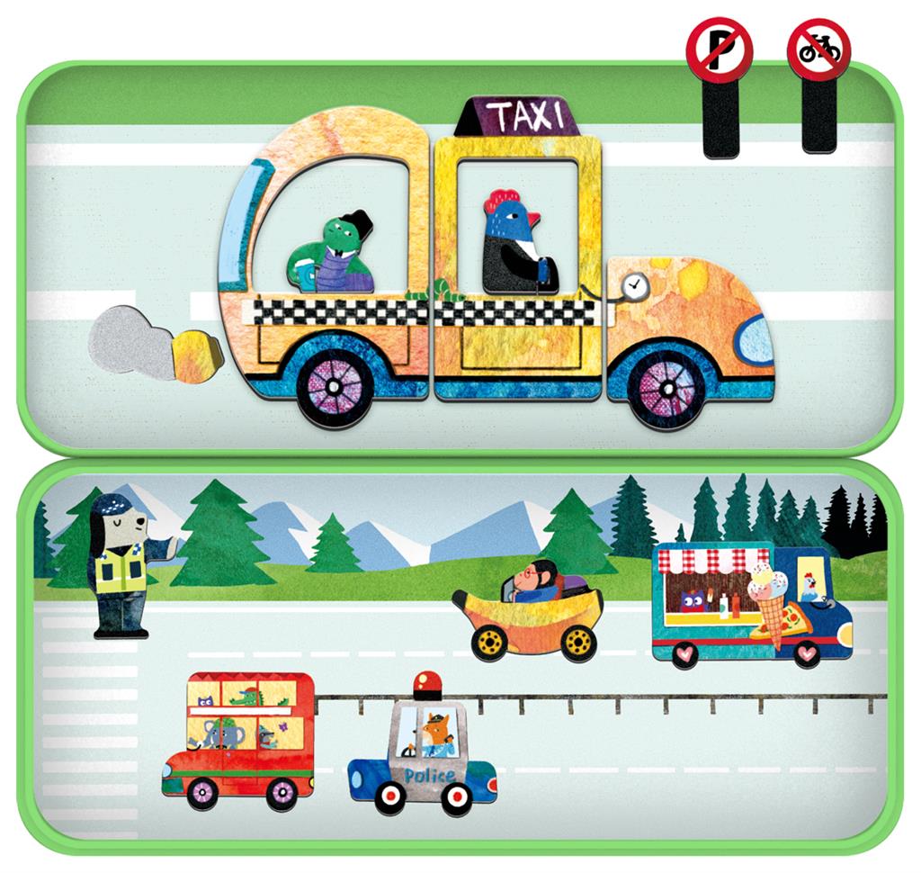 Magnetic Puzzle Box - Vehicles