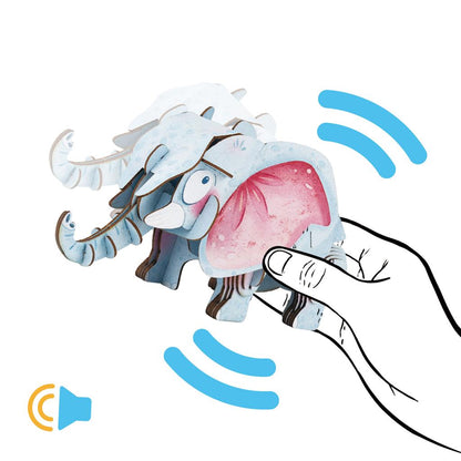 3D Construction Puzzle - African Elephant