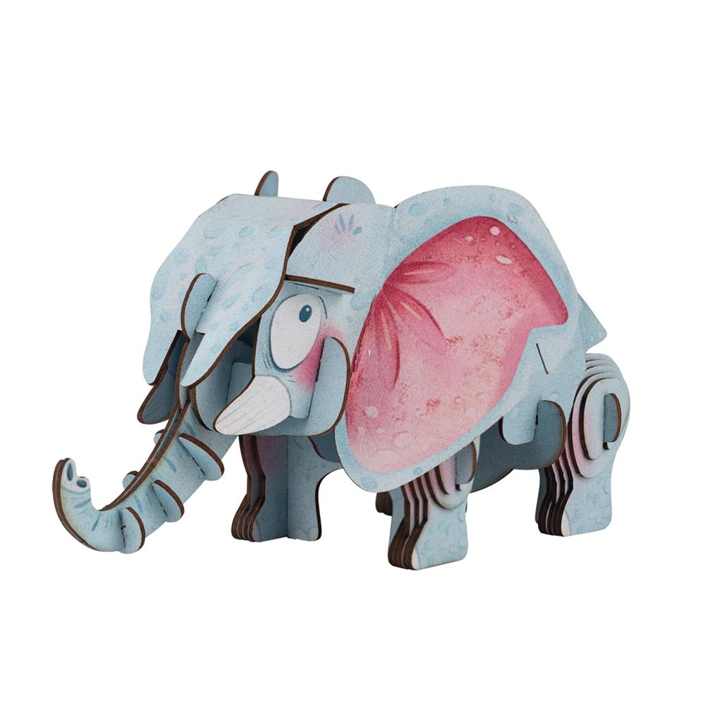 3D Construction Puzzle - African Elephant