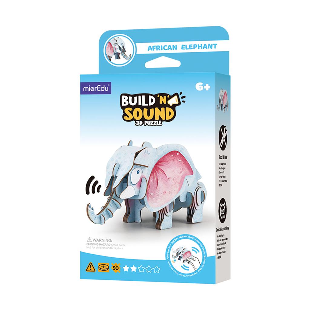 Puzzle di costruzione 3D - Elefante africano