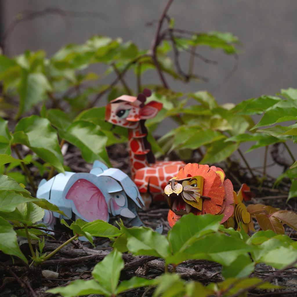 3D Construction Puzzle - African Elephant