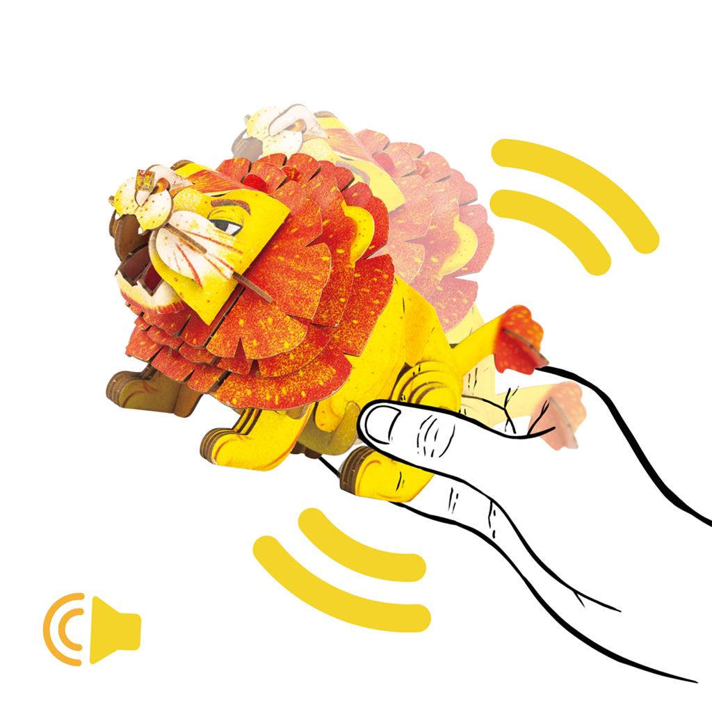 Puzzle 3D Construction - Lion