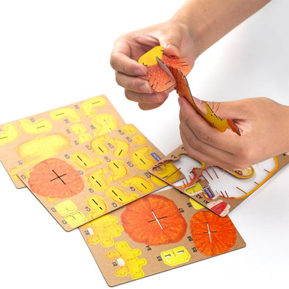 Puzzle 3D Construction - Lion