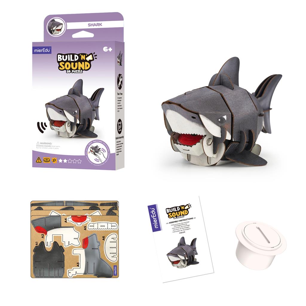 3D Construction Puzzle - Shark