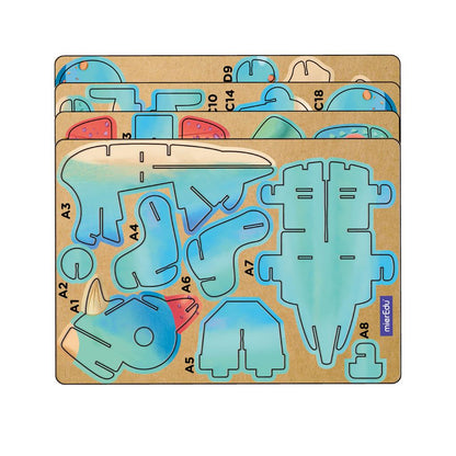 Puzzle 3D Construction - Triceratops