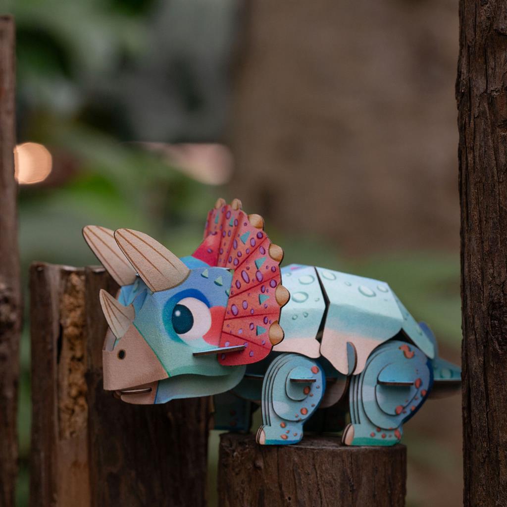 Puzzle 3D Construction - Triceratops
