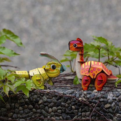 Puzzle 3D Construction - Parasaurolophus