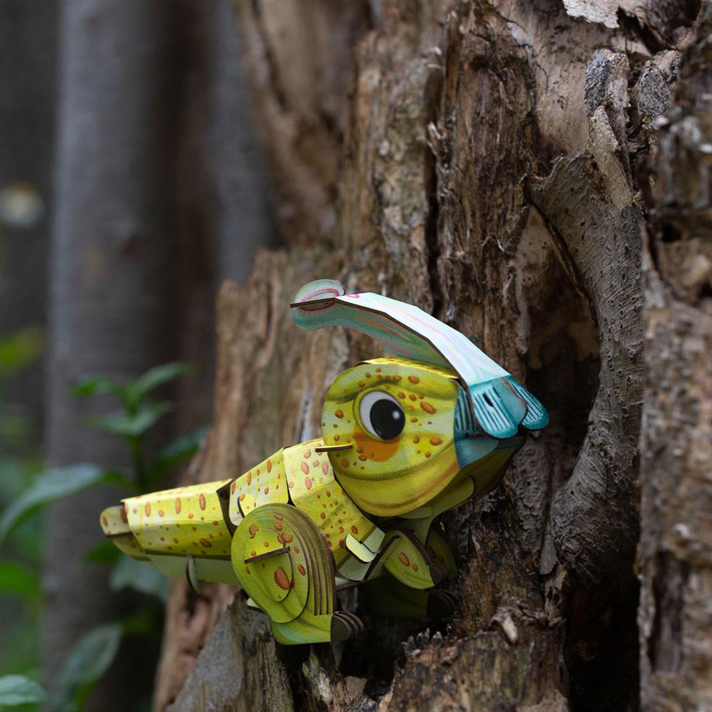 Puzzle 3D Construction - Parasaurolophus