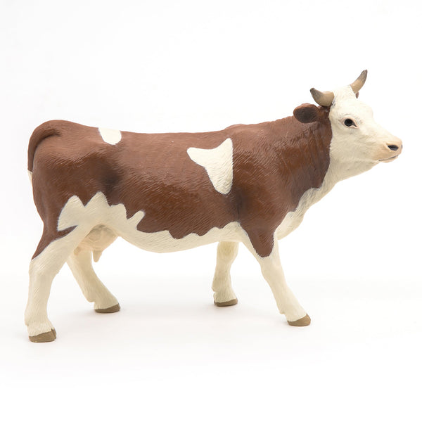 Figurine Vache simmental Papo - animal de la ferme