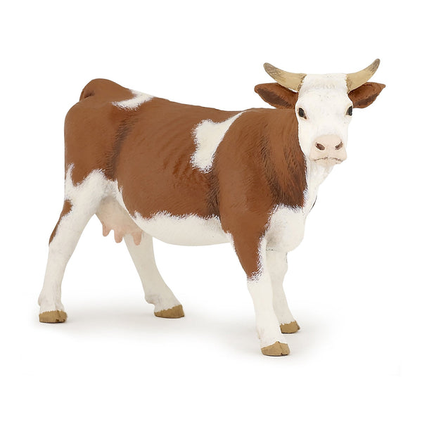 Figurine Vache simmental Papo - animal de la ferme