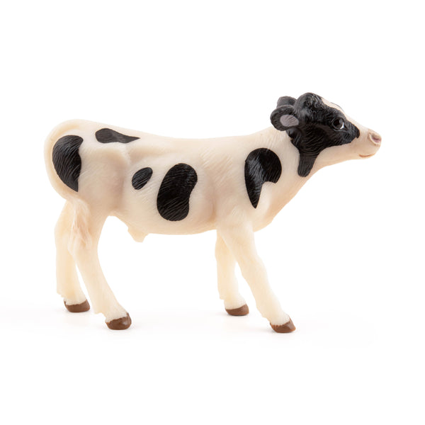 Figurine Veau noir et blanc Papo - animal de la ferme