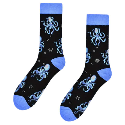 chaussettes poulpes bleus mrcol