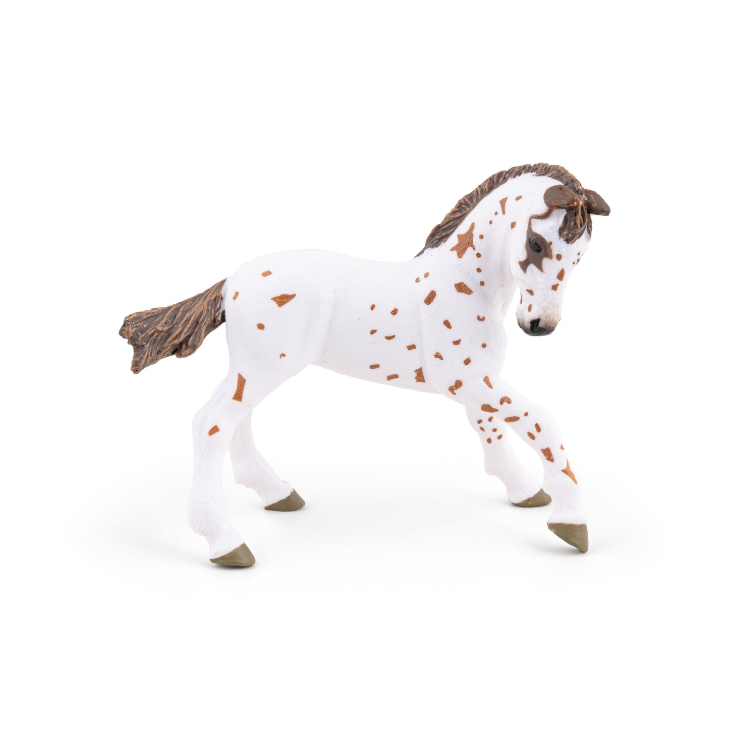 Figurine Poulain appaloosa brun Papo - cheval