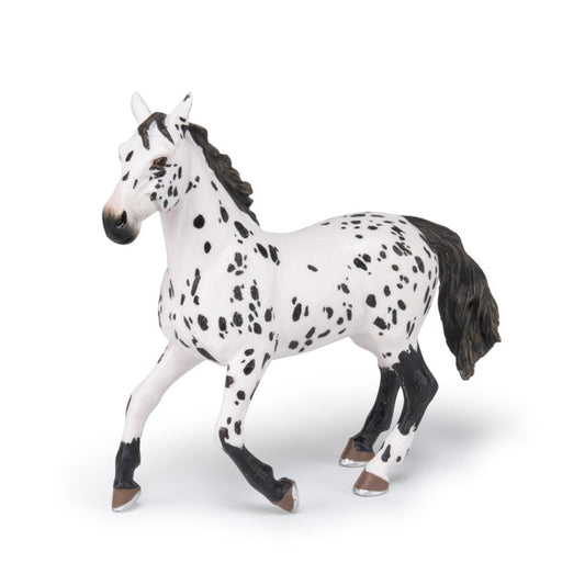 Figurine Cheval appaloosa noir