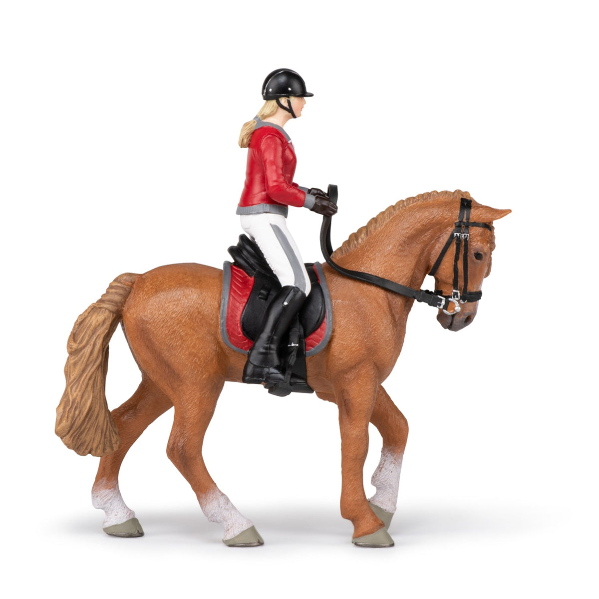 Figurine Cheval de promenade et sa cavalière