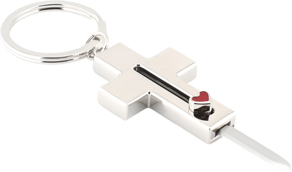 Porte clés Croix Couteau