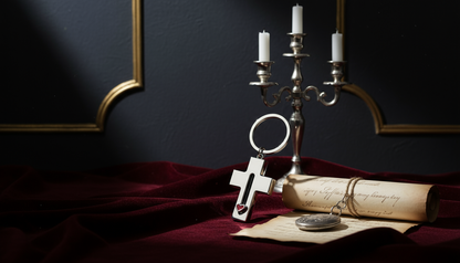 Porte clés Croix Couteau