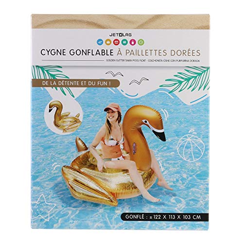 Inflatable Golden Swan Glitter Buoy