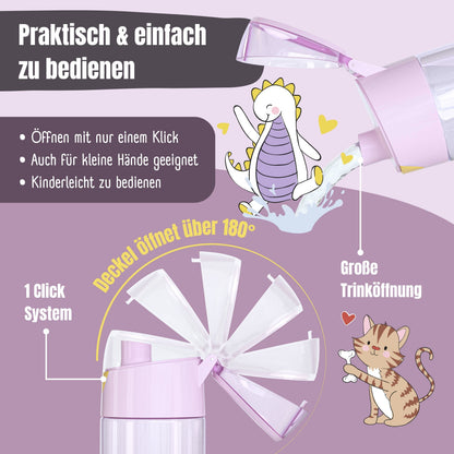 Trinkflasche Kinder, leichte Wasserflasche - Lama