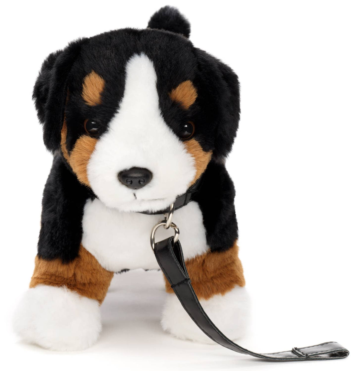 Peluche bouvier bernois avec laisse
