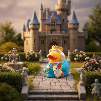 Queen Elizabeth Duck with Corgi