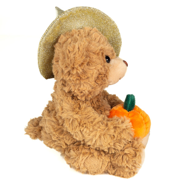 Halloween-Teddybär-Plüschtier mit Kürbis