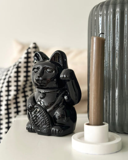 Chat Chanceux Noir Glossy