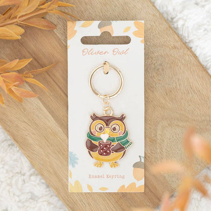 Porte-clés Automne Oliver la chouette