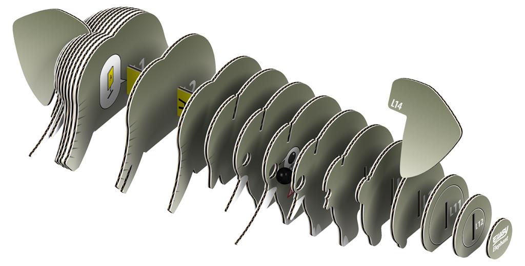 EUGY 3D - éléphant