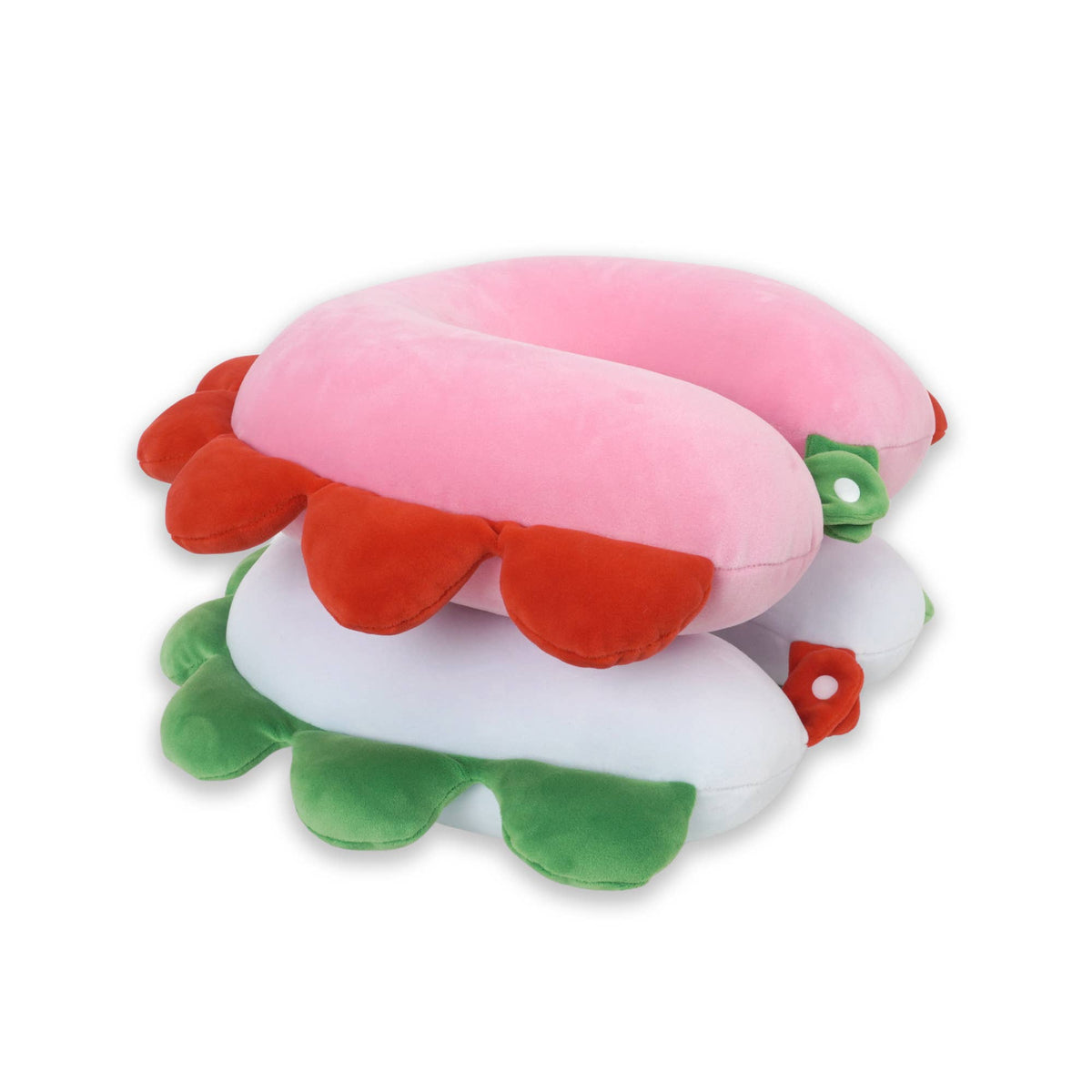 3D Travel Pillow, Light Blue Petal