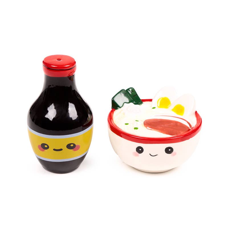 Nori the Foodiemals Ramen Ceramic Salt & Pepper Shaker Set