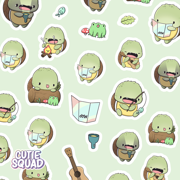 Camping Turtles sticker sheets