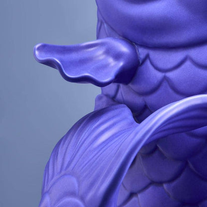 Blubb Sculpture/Vase, Matte Blue Stoneware, 35 x 30 x 44 cm